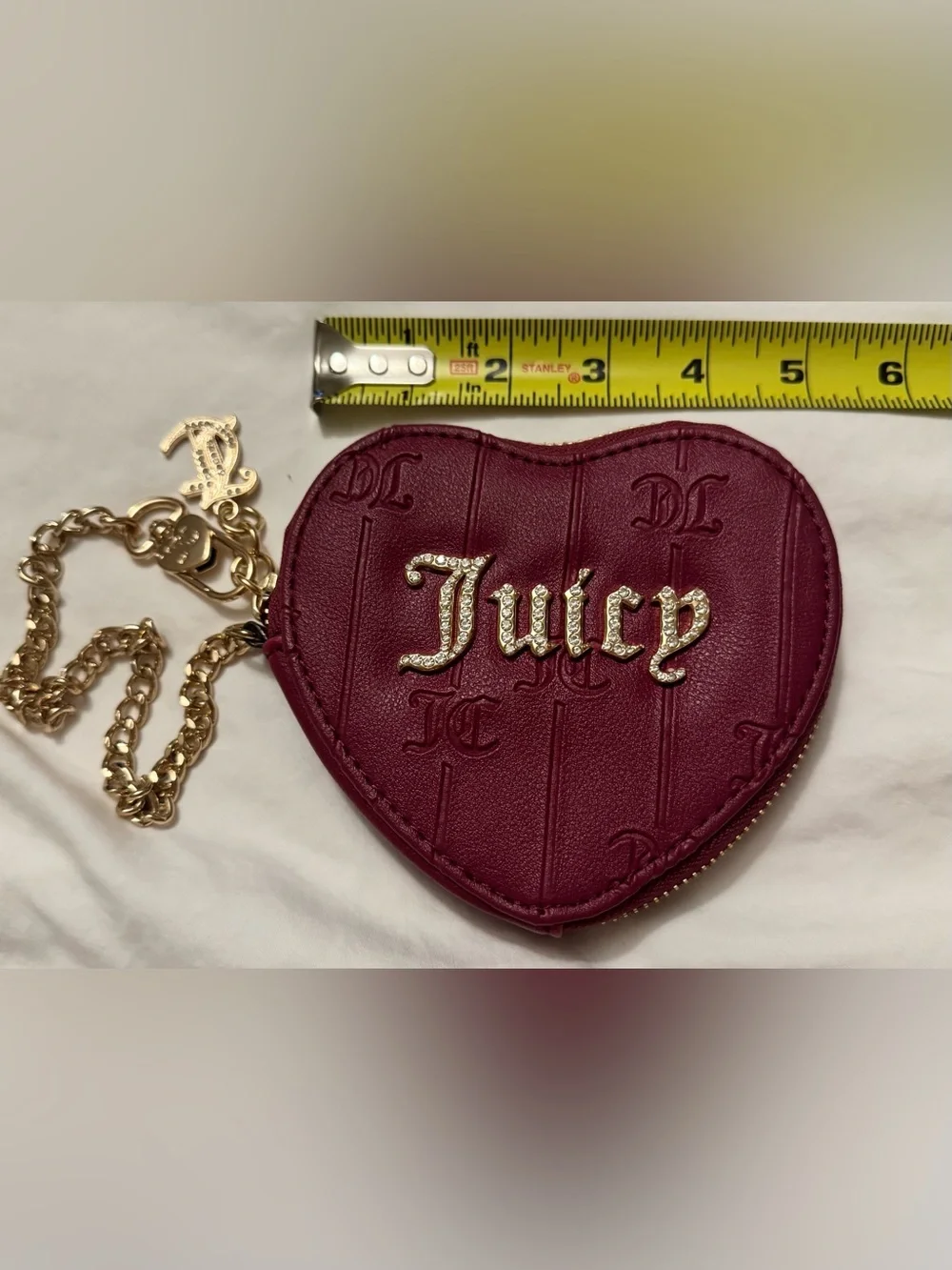 Juicy Couture Adorable Fuchia Small Holder with Gold Chain